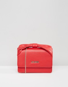 Клатч с ремешком-цепочкой и бантом Love Moschino - Красный