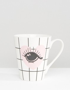 Фарфоровая кружка Miss Etoile Eyes Bone - Мульти