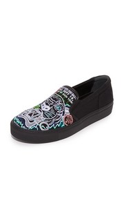 Кроссовки без шнурков Kenzo с тигром