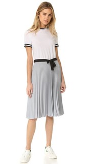 Платье в складку с цветными блоками RED Valentino