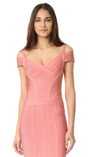 Топ Lenore с V-образным вырезом Herve Leger