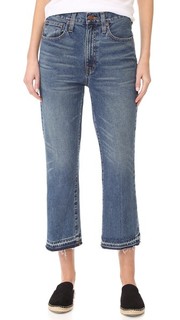 Свободные укороченные расклешенные джинсы с необработанным низом Madewell