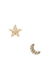 Серьги-гвоздики moon and star - Marc Jacobs