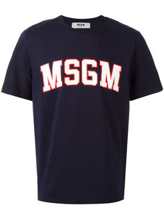 футболка с принтом-логотипом MSGM