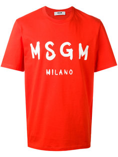 футболка с принтом-логотипом MSGM