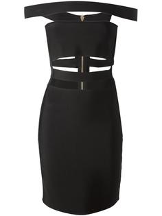 платье с вырезными деталями Balmain