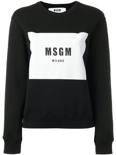 толстовка с принтом логотипа MSGM