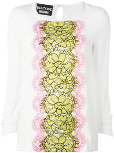 блузка с кружевной панелью Boutique Moschino