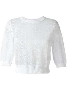 блузка с вышивкой Red Valentino
