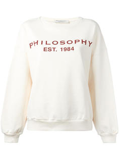logo print sweatshirt  Philosophy Di Lorenzo Serafini