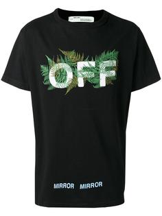 leaf embroidered T-shirt Off-White