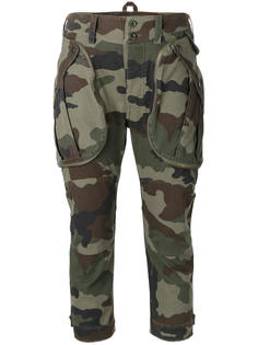 camouflage print cropped pants  Faith Connexion