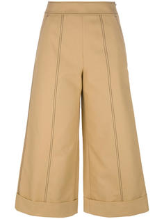 wide leg cropped trousers MSGM