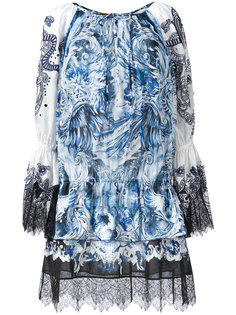 платье шифт с абстрактным узором Roberto Cavalli