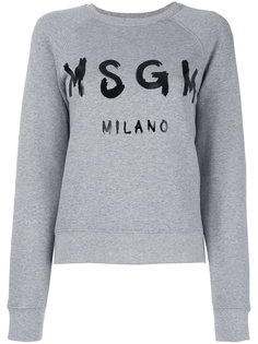 толстовка с принтом логотипа MSGM