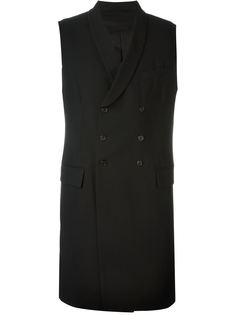 двубортное пальто без рукавов Ann Demeulemeester