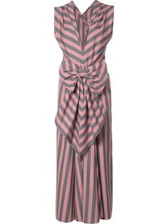 Wide Stripe Bow Front dress Tome