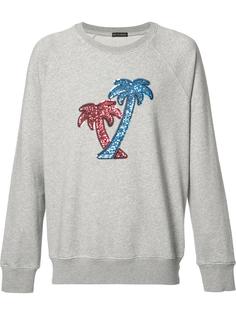 sequin embroidered palm tree sweatshirt Marc Jacobs