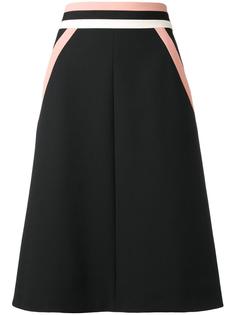 юбка с контрастными полосами Red Valentino