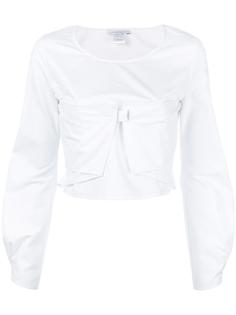 cropped ruffle sleeved top J.W.Anderson