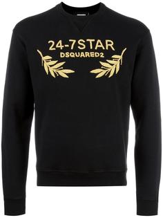 24-7STAR embroidered sweatshirt Dsquared2