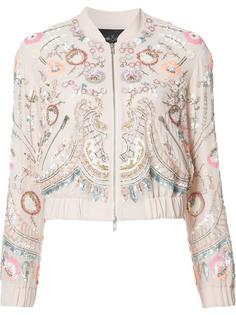 floral embellished bomber jacket Needle &amp; Thread