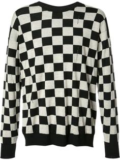 checkered distressed knit jumper Marc Jacobs