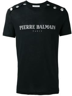 футболка с заклепками Pierre Balmain