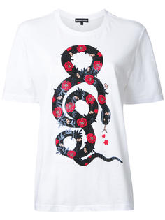 футболка с принтом змеи Markus Lupfer
