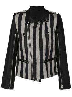 striped biker jacket  Ann Demeulemeester