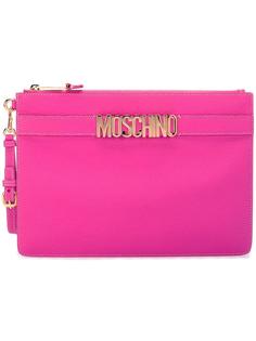 клатч с логотипом Moschino
