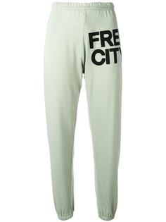 logo print track pants Freecity