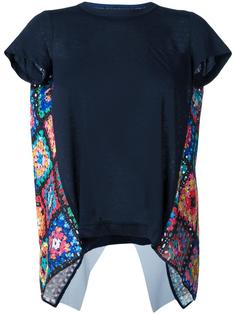 open back eyelet T-shirt Sacai