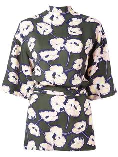Whisper print open back blouse Marni