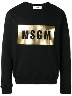 толстовка с принтом логотипа MSGM