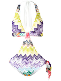 слитный купальник с узором зигзаг Missoni