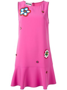 floral appliqué dress Moschino
