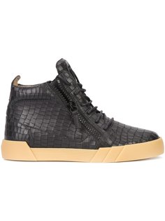 crocodile embossed hi-top sneakers Giuseppe Zanotti Design