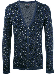 leopard pattern cardigan  John Varvatos