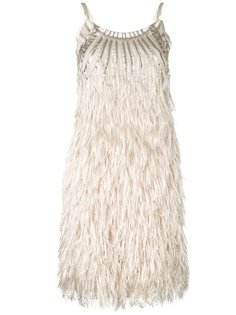 платье с перьями Alberta Ferretti