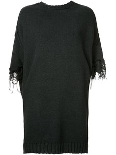 frayed sleeve jumper R13