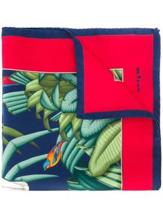 карманный платок с тропическим принтом Kiton