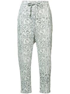marble print cropped trousers Raquel Allegra