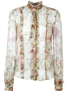 блузка с цветочным принтом  Alexander McQueen