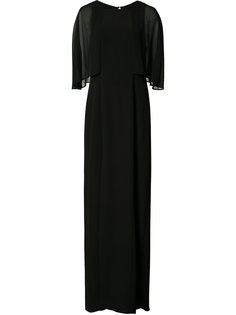 sheer sleeves gown Halston Heritage