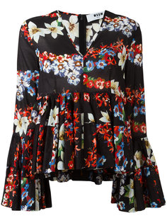 блузка с плиссировкой MSGM