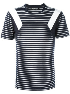 geometric detail striped T-shirt Neil Barrett