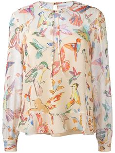 bird print blouse Red Valentino