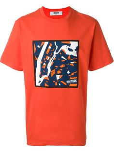 футболка с абстрактным принтом  MSGM