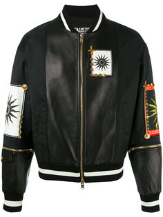 multiple patches bomber jacket Fausto Puglisi
